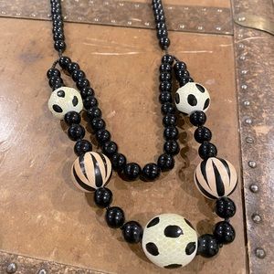 Animal print beaded necklace
